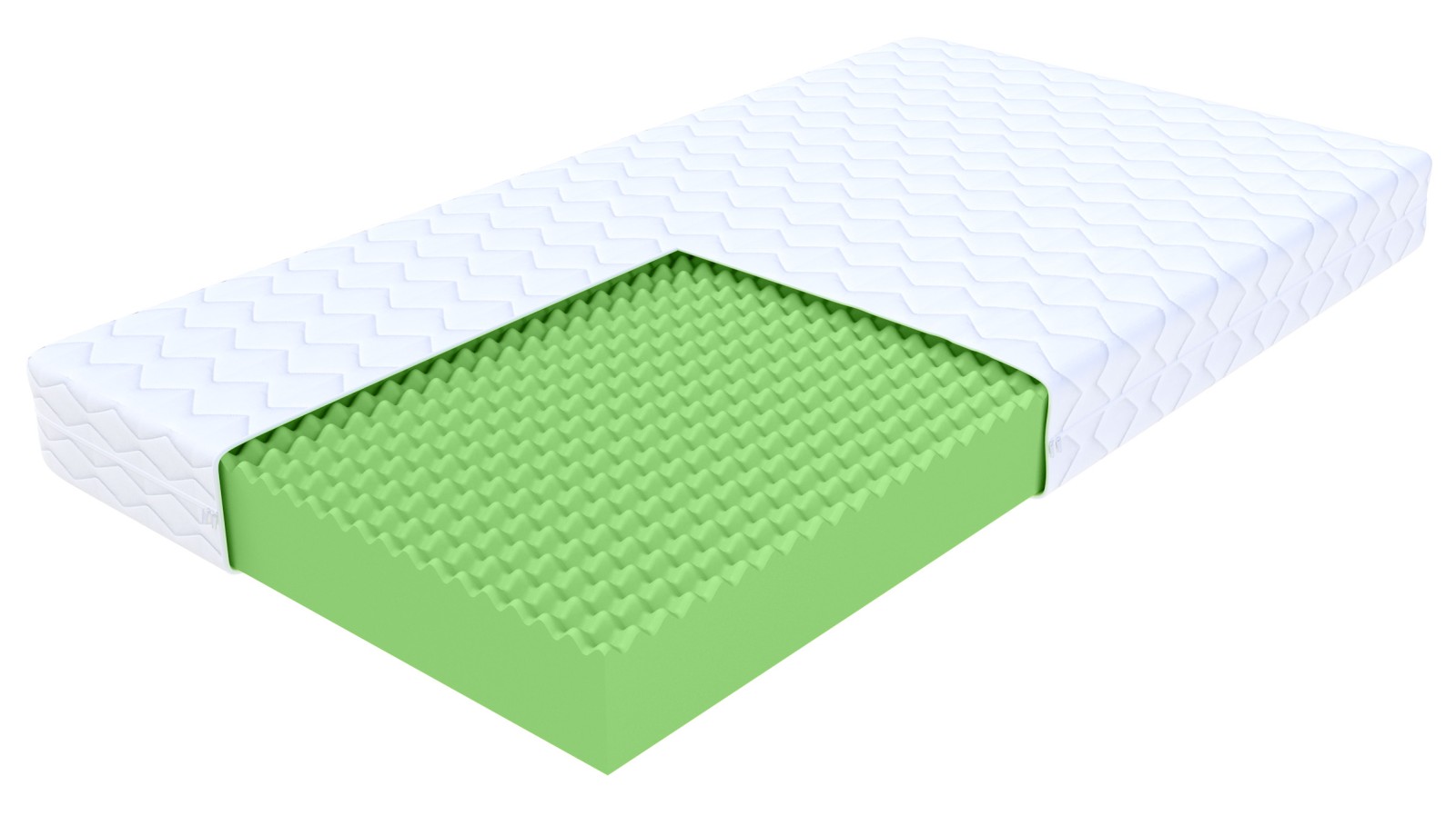 Materac piankowy EASY strefowa pianka poliuretanowa - 180 x 200 - H3 średnio twardy - 12 cm