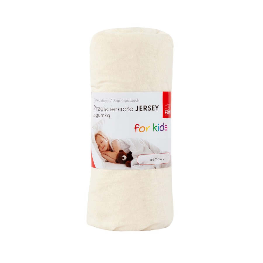 Prześcieradło dziecięce JERSEY białe 100% bawełna Rozmiar: 60 x 120