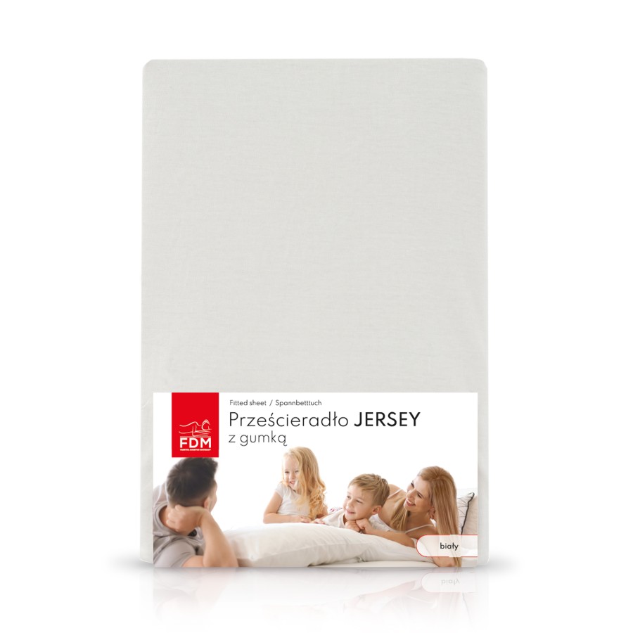 Prześcieradło JERSEY białe 100% bawełna Rozmiar: 100 x 200