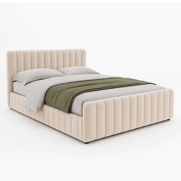 Łóżko tapicerowane SF1078 160x200 Boucle Beż #4