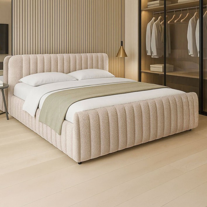 Łóżko tapicerowane SF1078 180x200 Boucle Beż #4