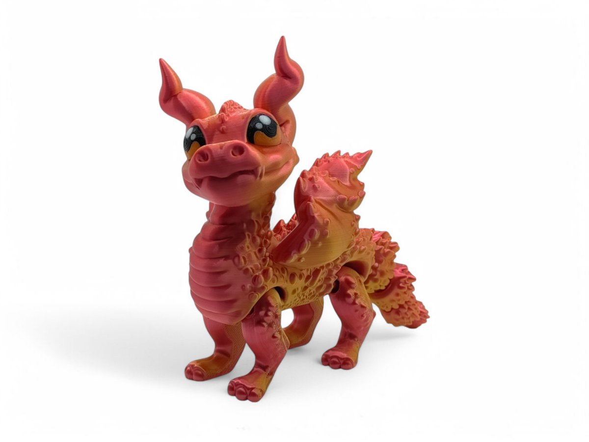 Ruchomy Smok Figurka Rozmiar L Idealny Prezent Druk 3D