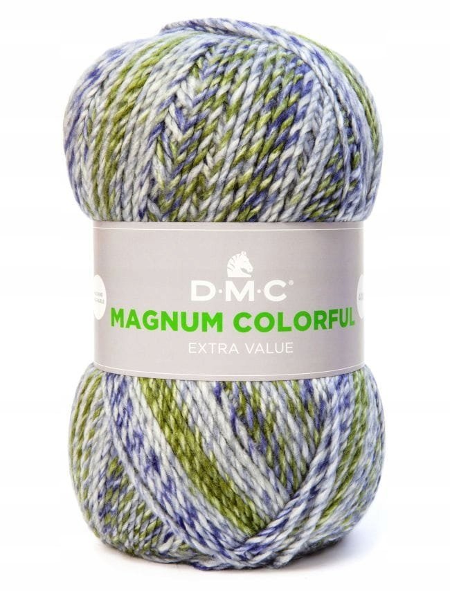 włóczka DMC MAGNUM COLORFUL kol. 014 popielato-zielono-niebieska