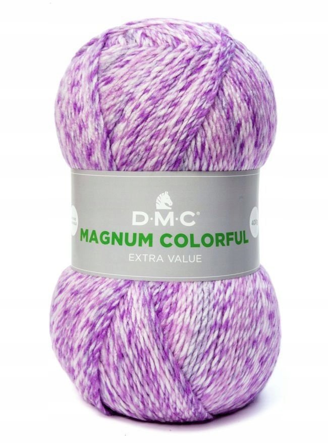 włóczka DMC MAGNUM COLORFUL kol. 016 fioletowo-wrzosowo-popielata