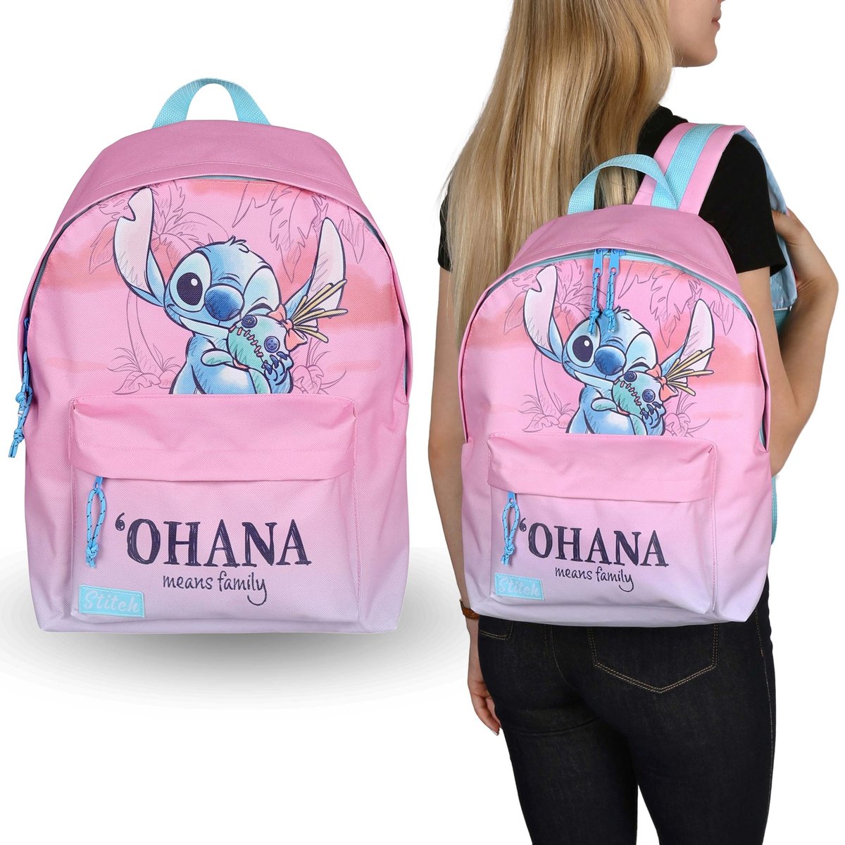 Różowy, miękki PLECAK SZKOLNY dla dziewczynki, POJEMNY wycieczkowy plecak 40x27x15cm