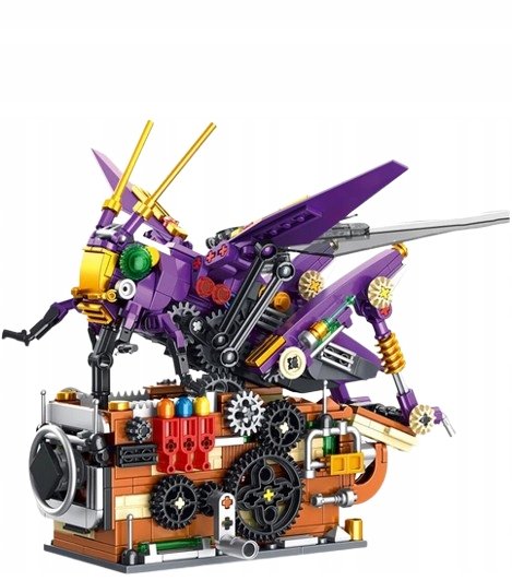 Mechaniczny konik polny 596 el. model owada 3D klocki konstrukcyjne