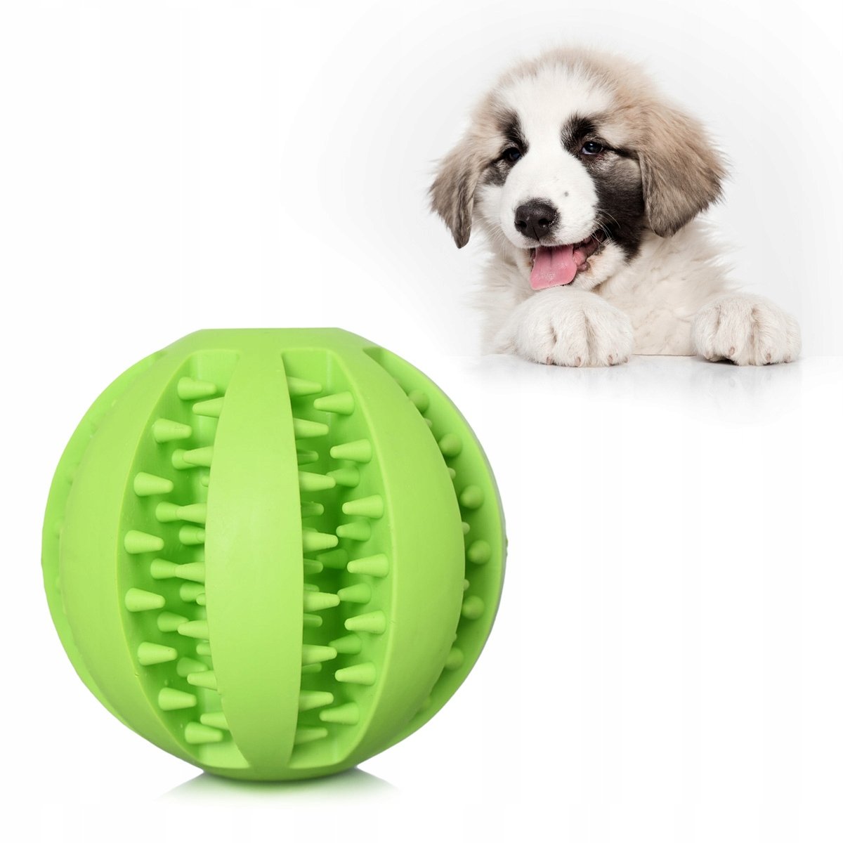 Zabawka dla psa piłka gumowa gryzak na przysmaki