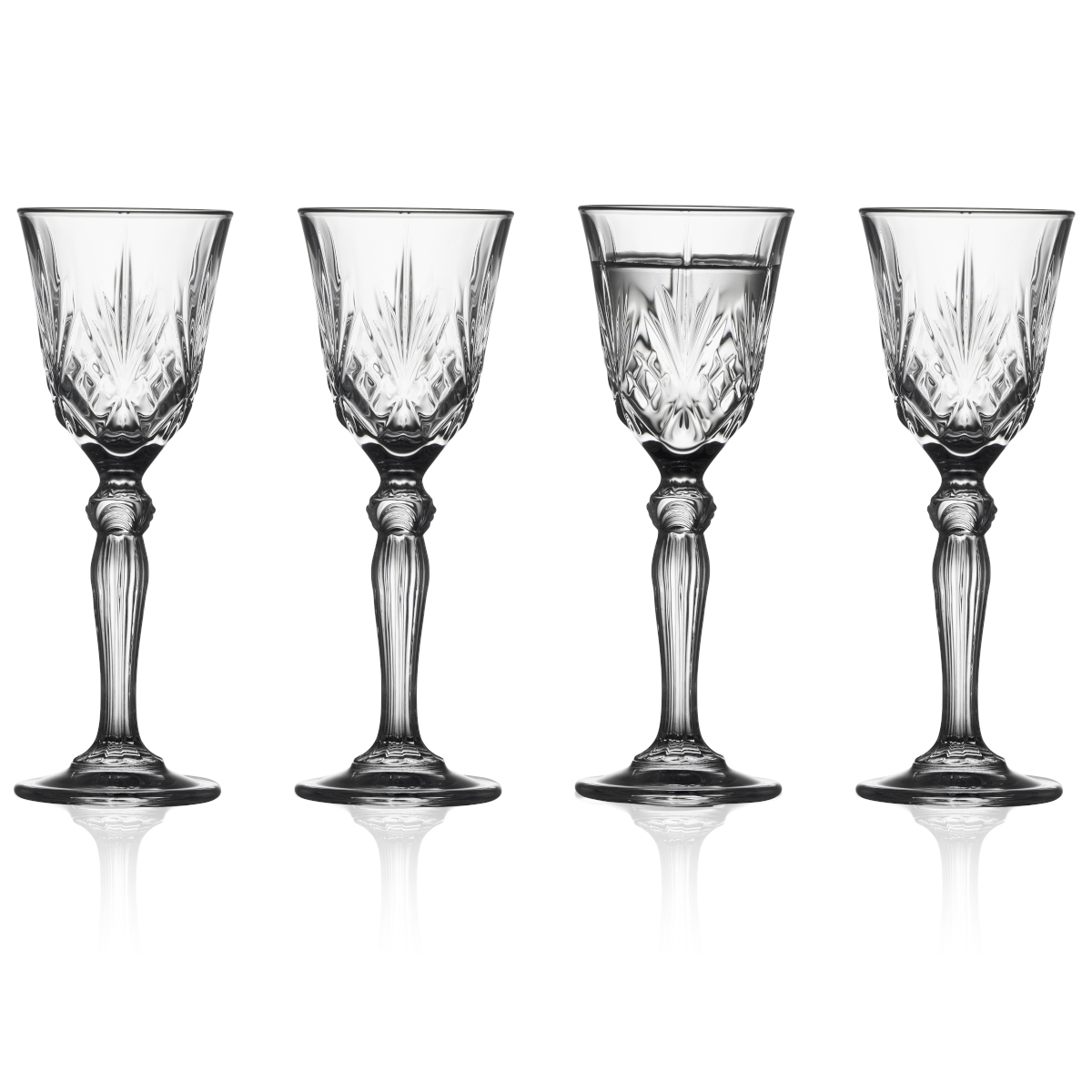 Lyngby Glas Kieliszki ze szkła kryształowego Melodia 31133 4 x 50 ml - szklanka lub karafka