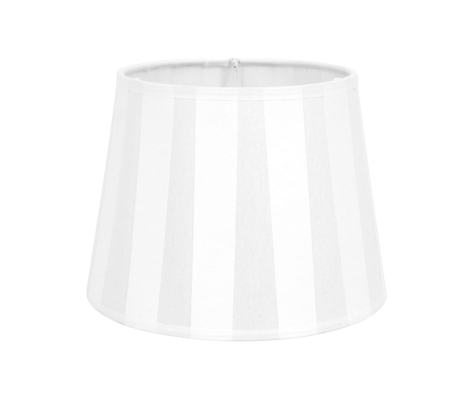 Abażur w kolorze bieli z paskami, na E27