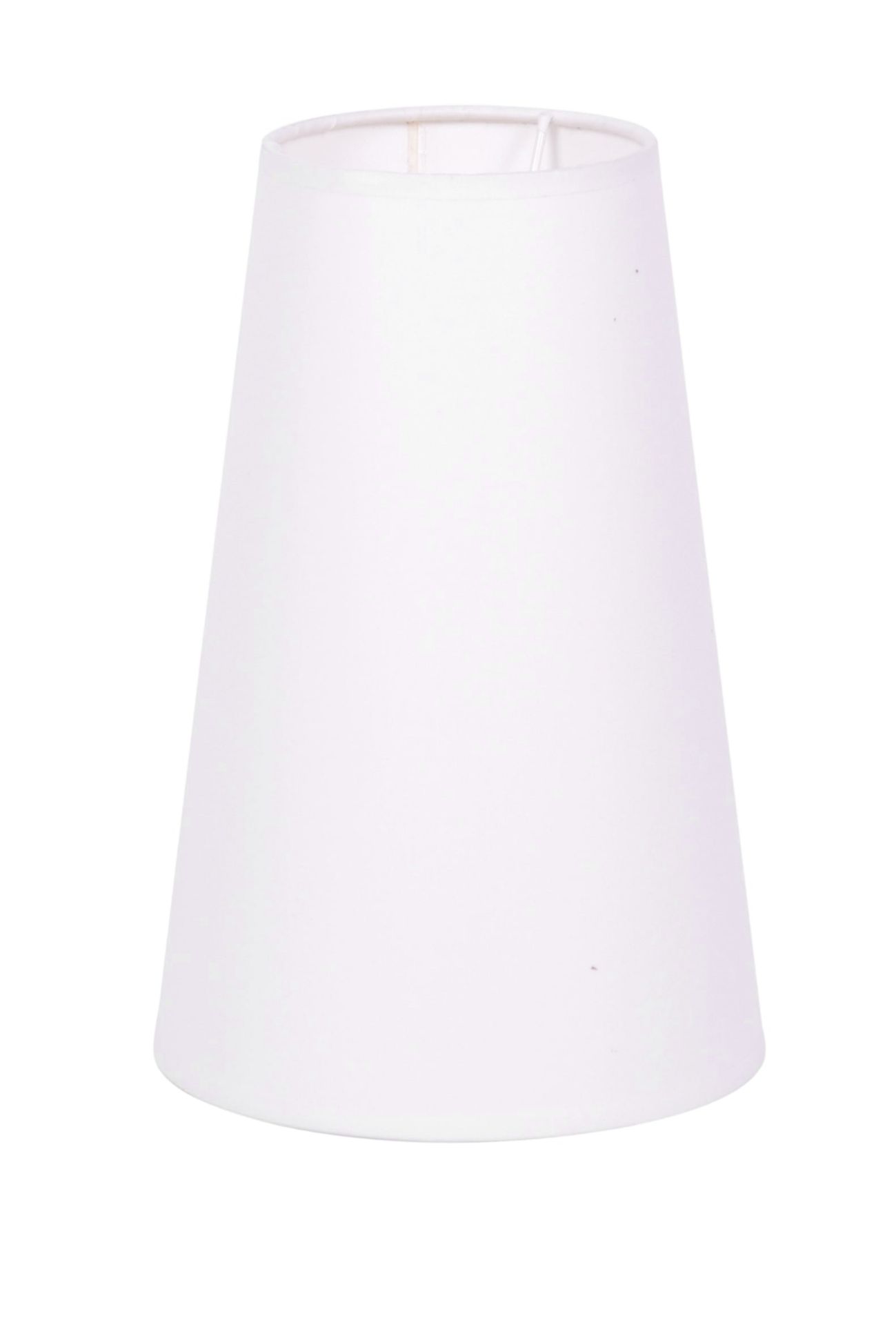 Biały abażur o wysokości 26 cm, otwór ø1 cm