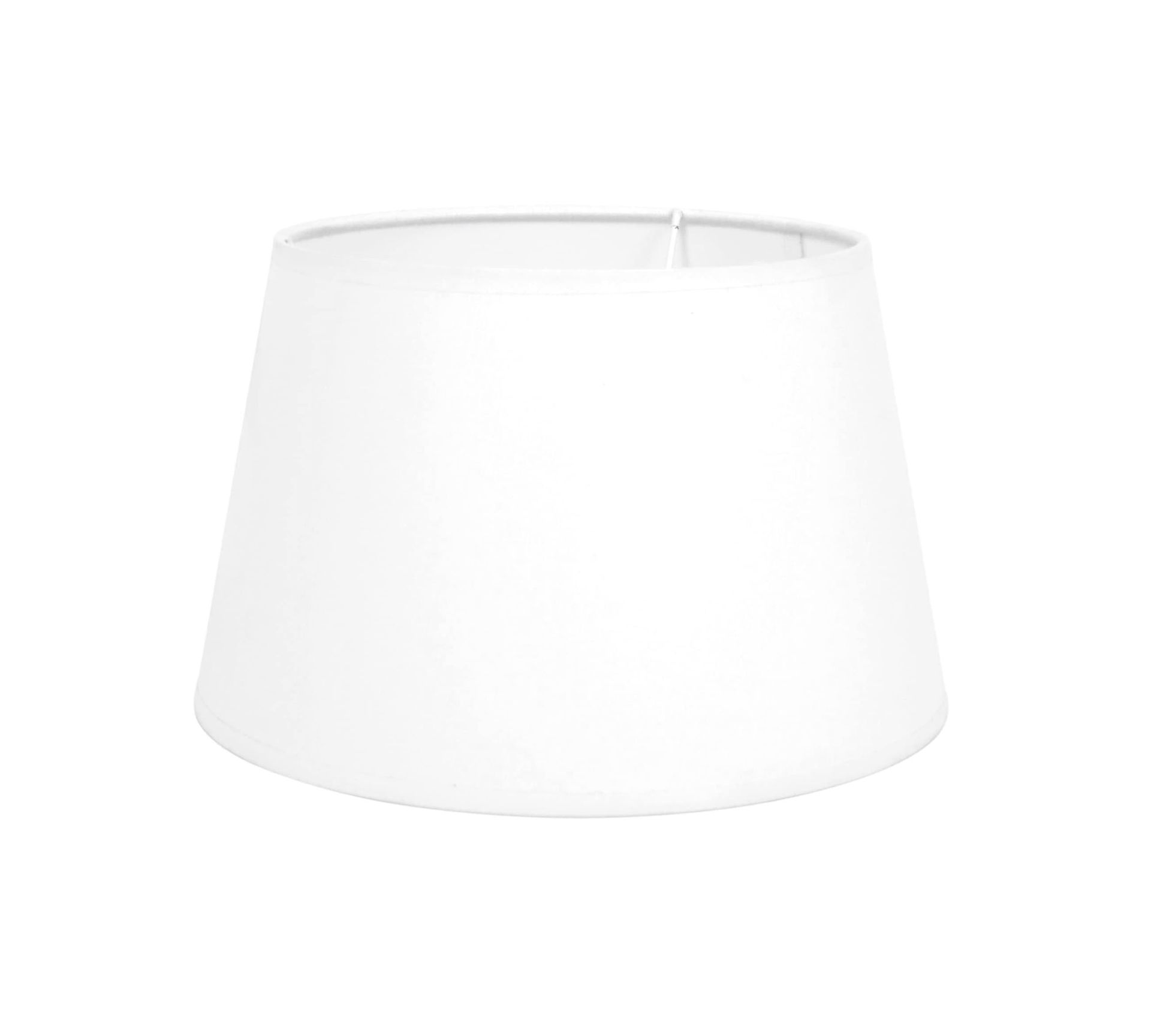 Biały abażur mocowany na lampce, otwór ø4 cm