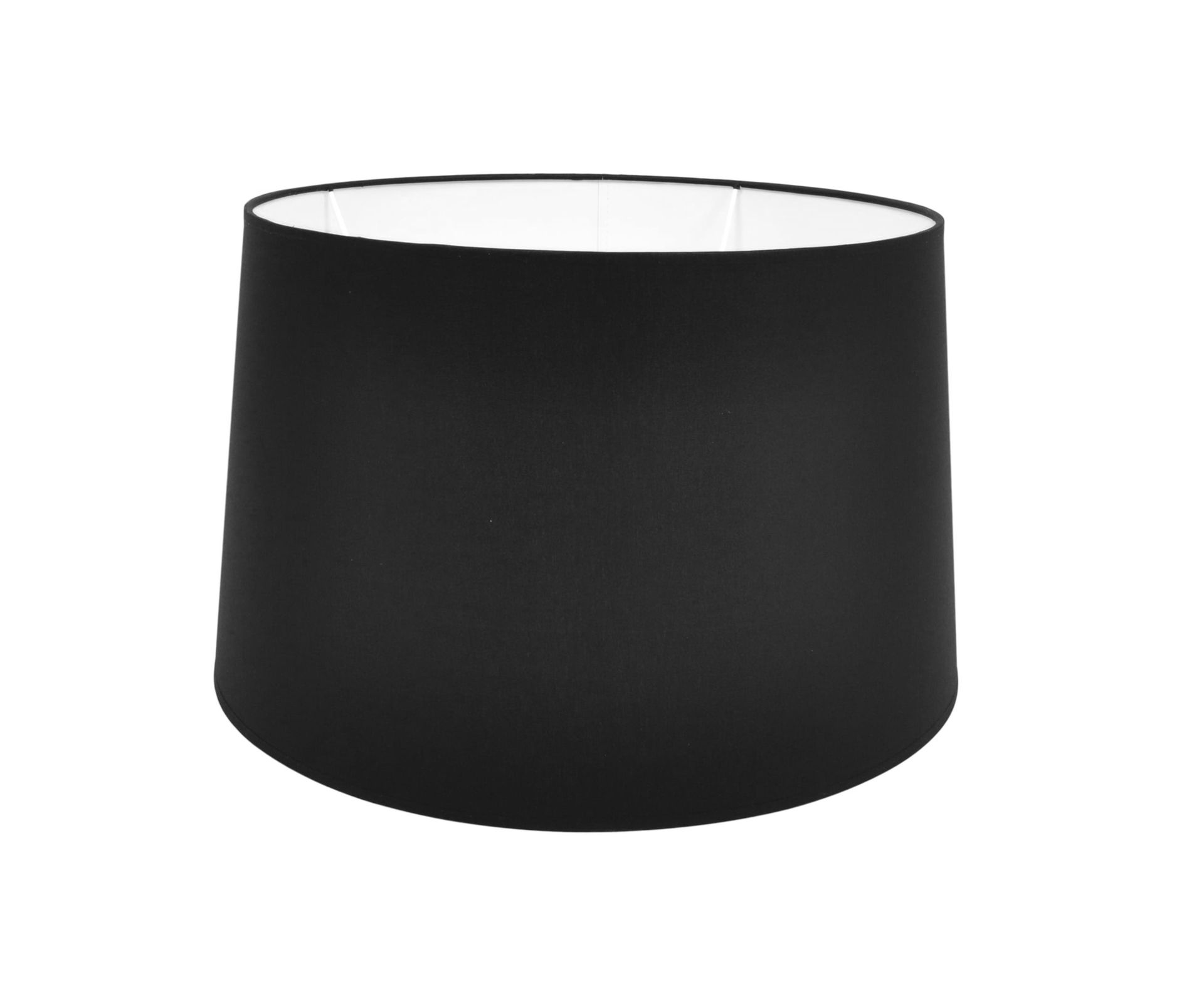 Czarny abażur z białym wnętrzem, na E27