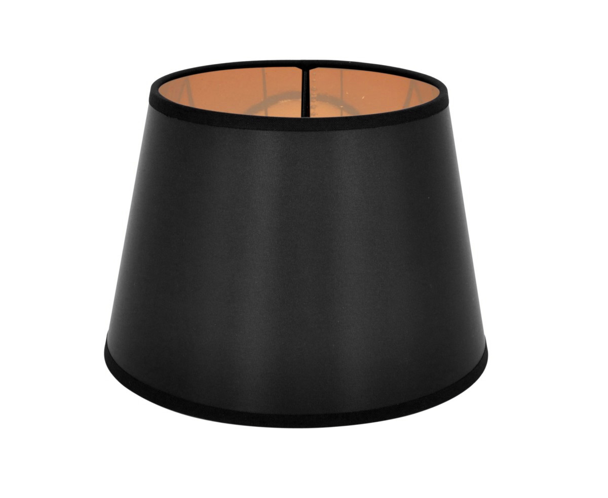 Stożkowy abażur w kolorze czarnym i złotym