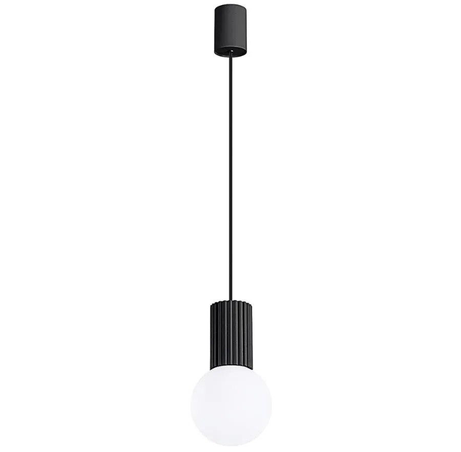 Czarna loftowa lampa wisząca - K599-Buble