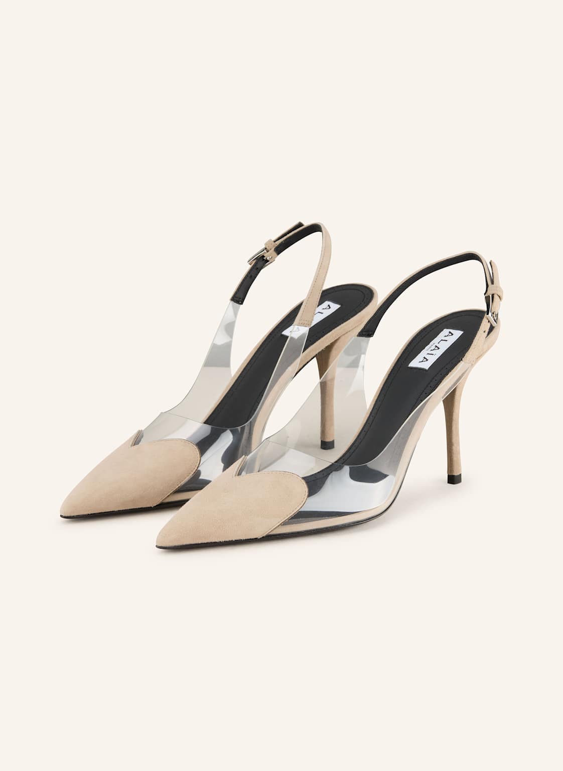 Alaïa Czółenka Z Odkrytą Piętą Le Cœur beige