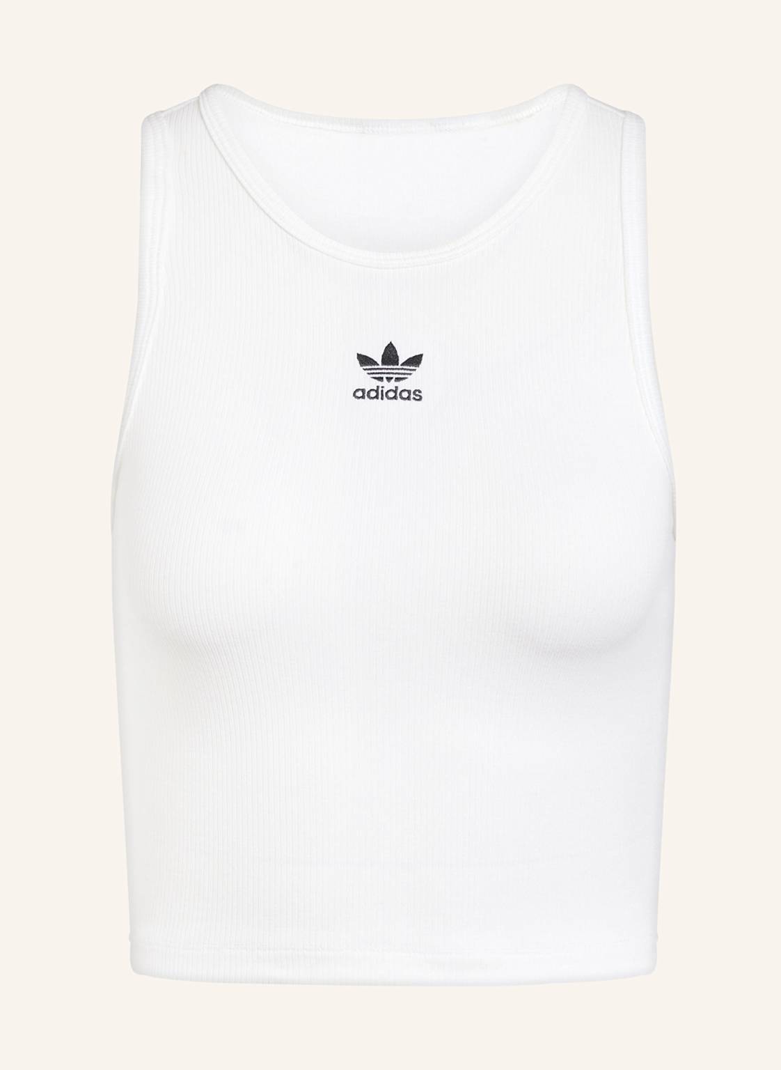 Adidas Originals Krótki Top Essentials Rib weiss