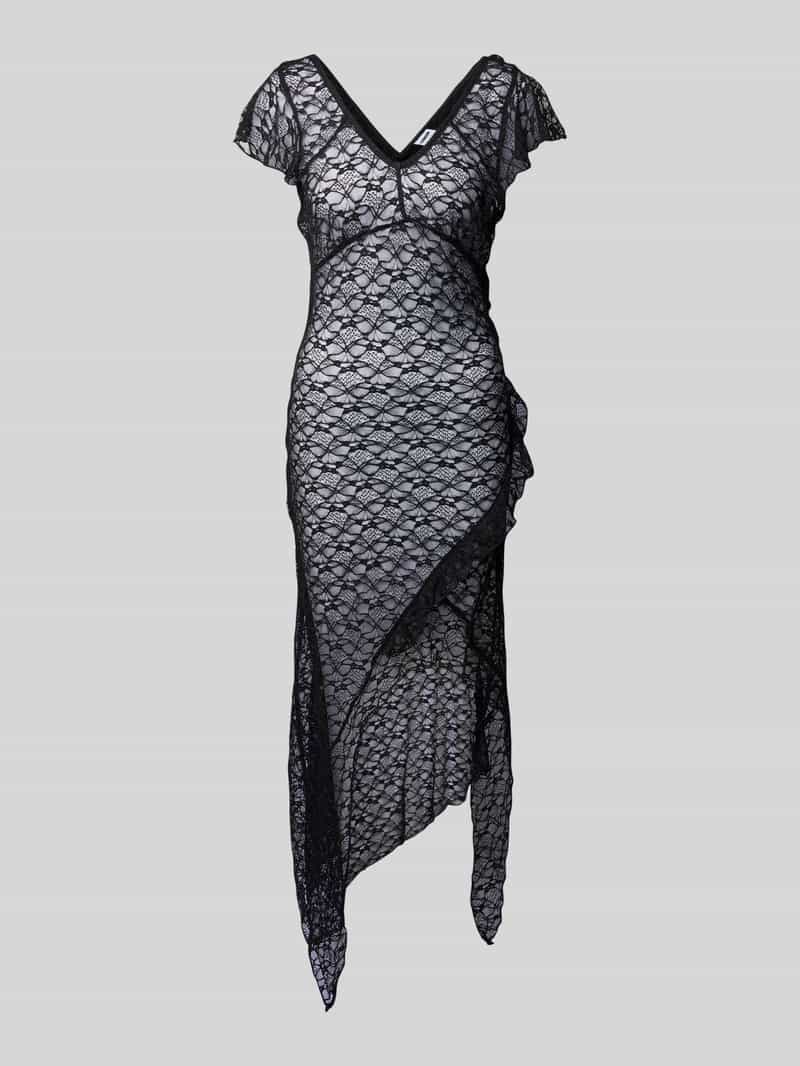 Długa sukienka z głębokim rozcięciem model ‘Lacey’