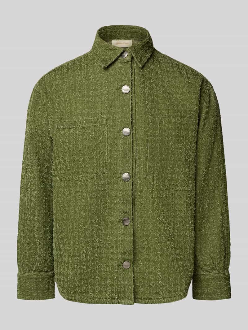 Kurtka koszulowa z kieszeniami na piersi model ‘Distressed’