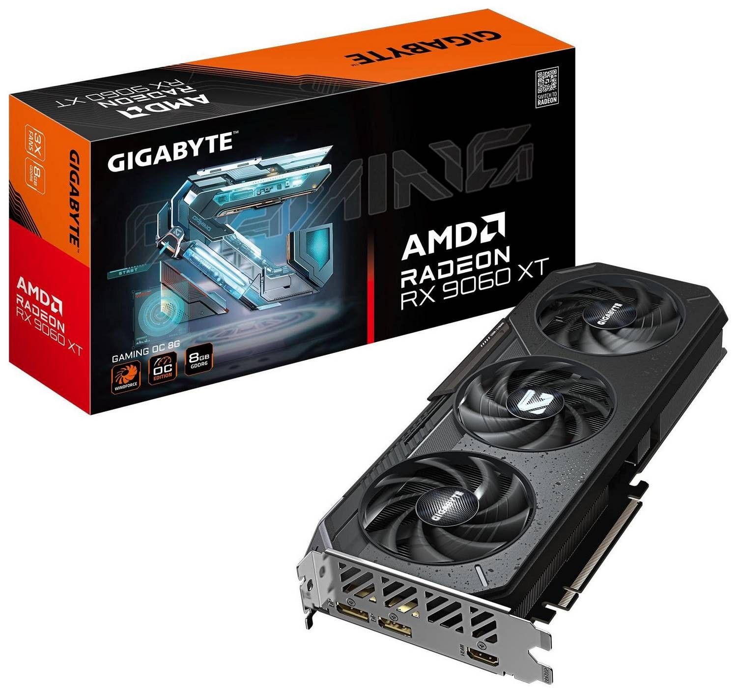 Gigabyte Radeon RX 9060 XT GAMING 8GB OC GV-R9060XTGAMING OC-8GD