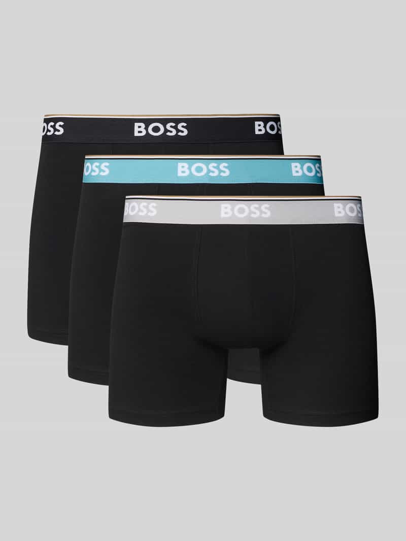 Obcisłe bokserki o kroju regular fit z mieszanki bawełny i elastanu w zestawie 3 szt.