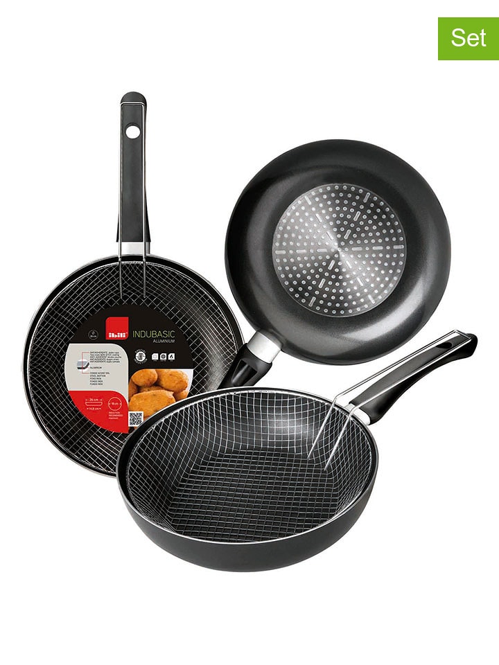 Ibili 2-częściowy zestaw w kolorze czarnym - Ø 26 cm