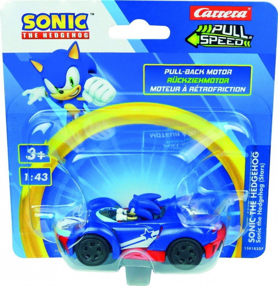 Pojazd Pull & Speed (pull-back) Sonic - Team Sonic Racing Stars Carrera
