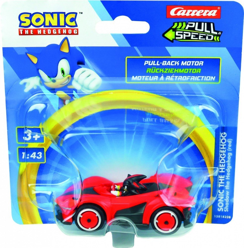 Pojazd Pull & Speed (pull-back) Sonic - Team Sonic Racing Shadow Red Carrera