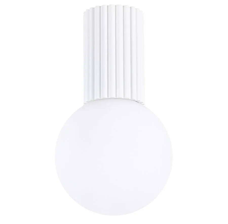 Biały nowoczesny plafon ryflowany - K598- C9-B78