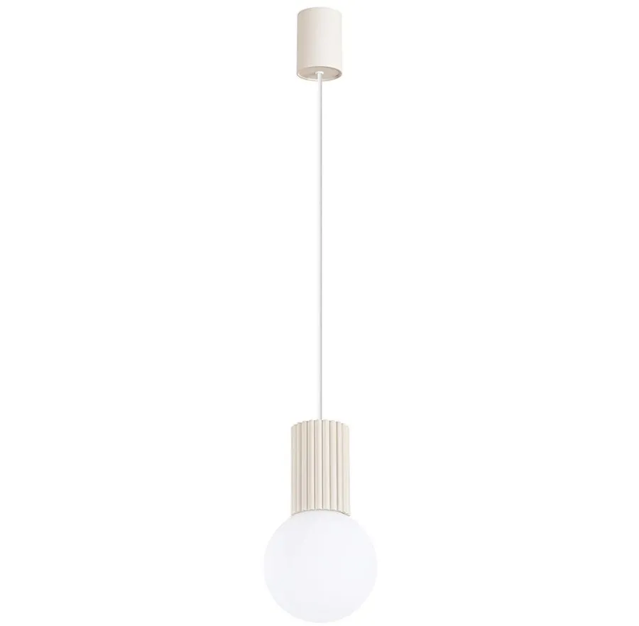 Industrialna beżowa lampa wisząca - K599-Buble