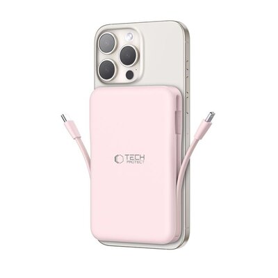 Powerbank TECH-PROTECT PB31 LifeMag MagSafe 10000 mAh Różowy