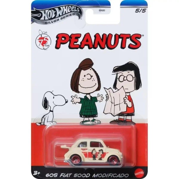 Hot Wheels Peanuts 60S Fiat 500D Modificado - Mattel