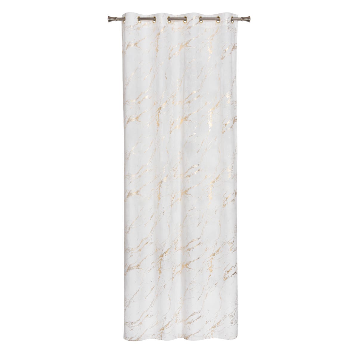 Zasłona Storm biało-złota 140 x 260 cm na przelotkach