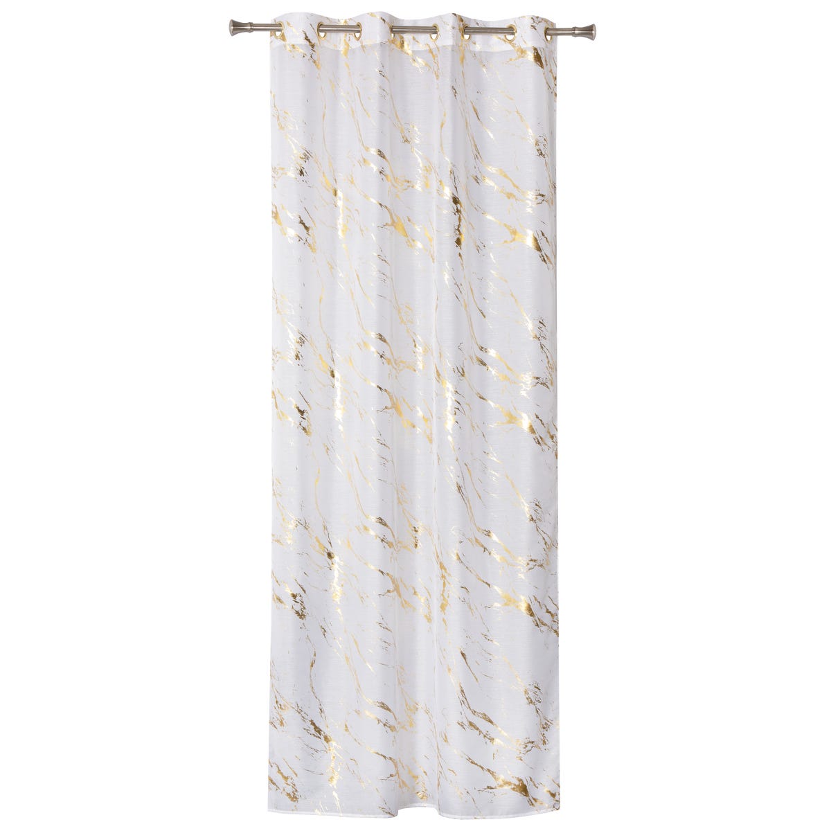 Firana Storm biało-złota 140 x 260 cm na przelotkach