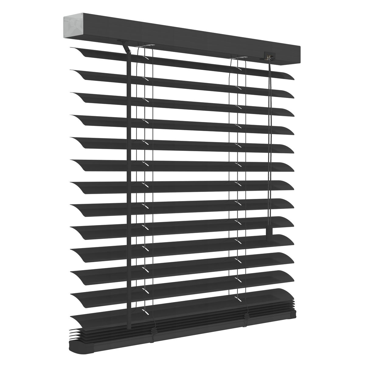 Żaluzja aluminiowa 140 x 180 cm czarna 50 mm