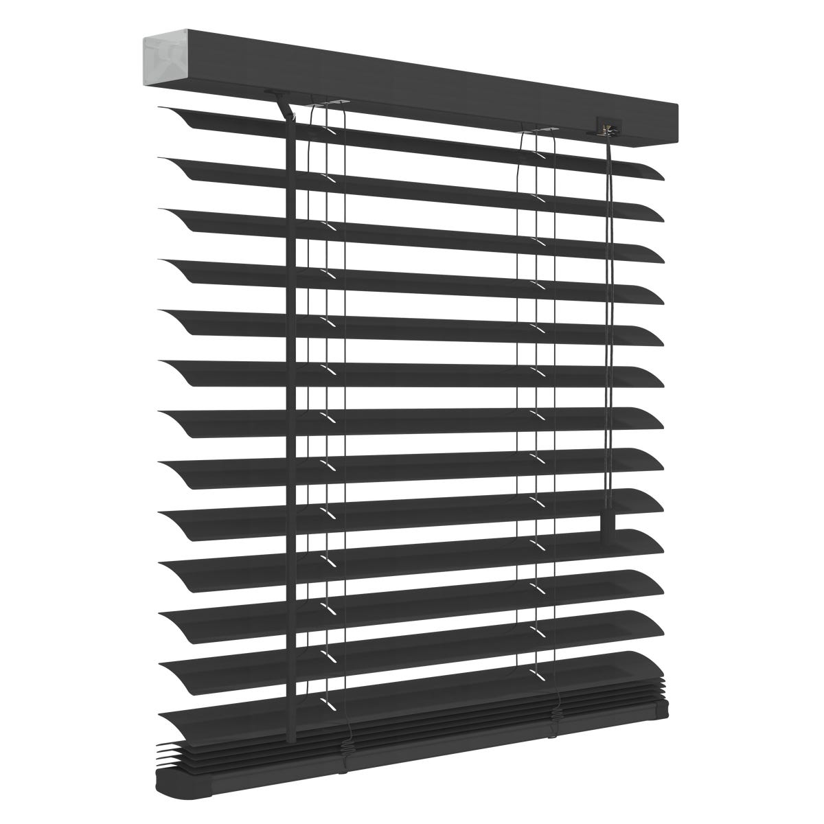 Żaluzja aluminiowa 180 x 180 cm czarna 50 mm