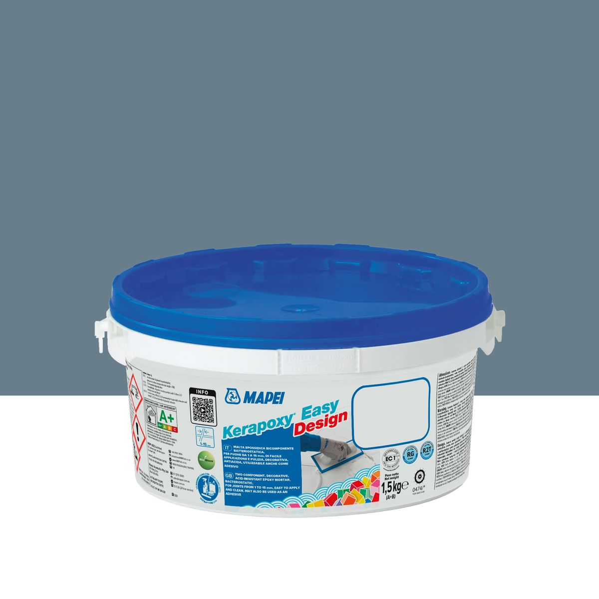 Fuga epoksydowa Kerapoxy Easy Design 169 stalowy niebieski 1.5 kg Mapei