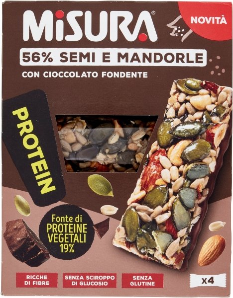 Batoniki Proteinowe z Włoch Migdały i Czekolada (4x30g) 120g - Misura