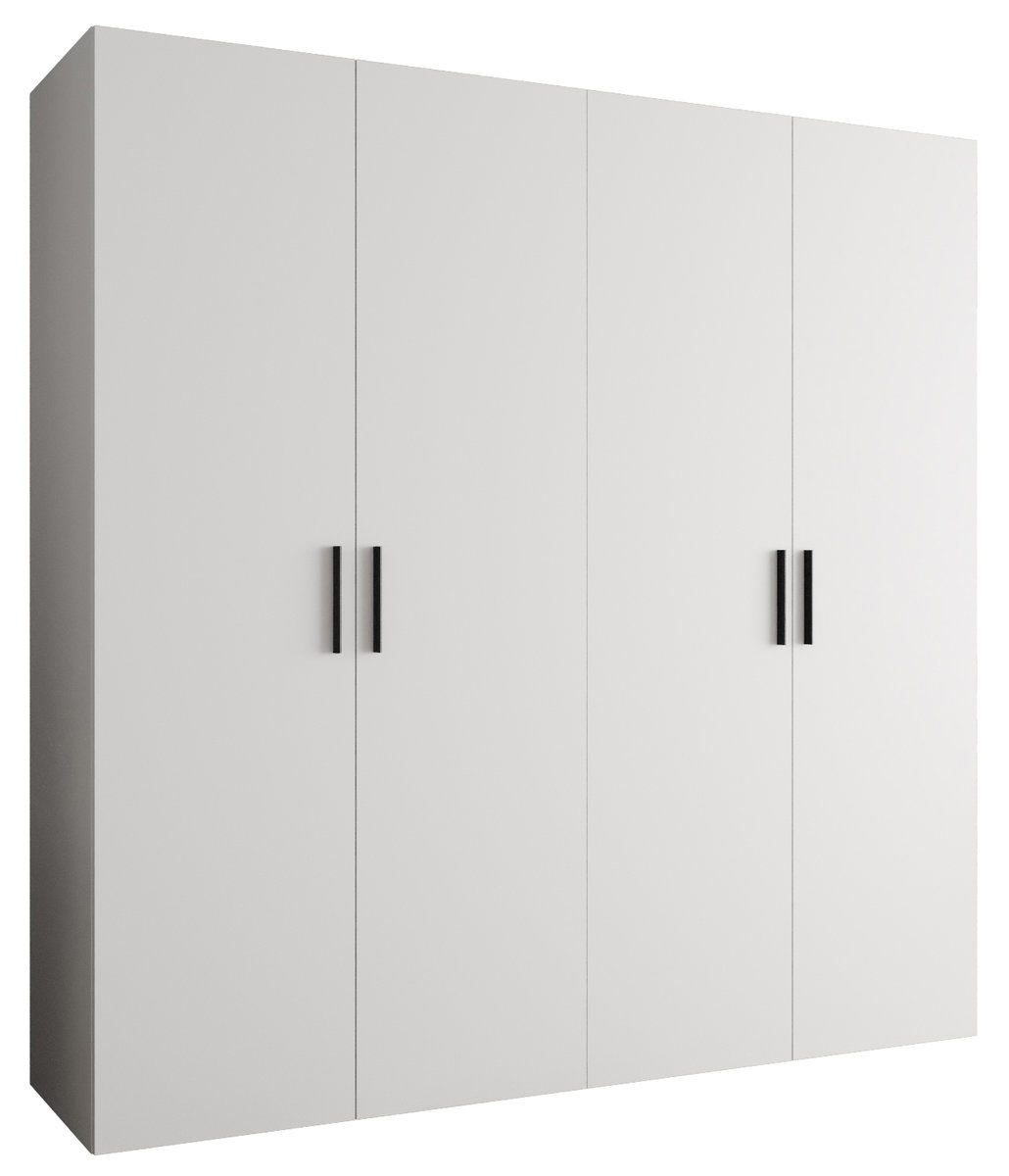 Szafa uchylna otwierana BARI 1 200 wys. 202 cm Biały + u. Czarny
