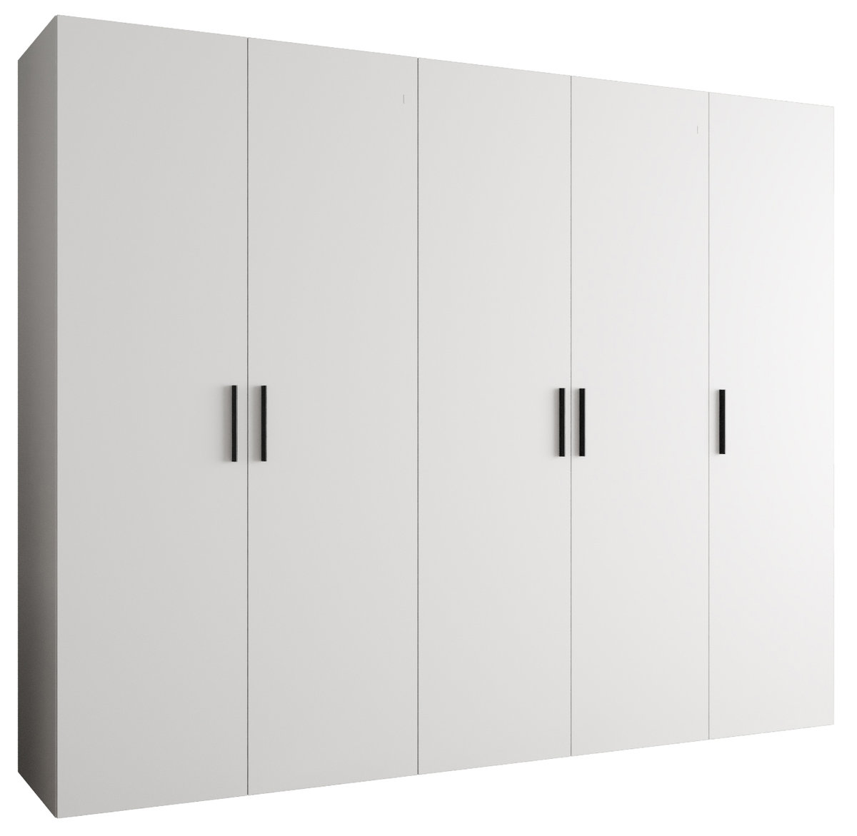 Szafa uchylna otwierana BARI 1 250 wys. 202 cm Biały + u. Czarny