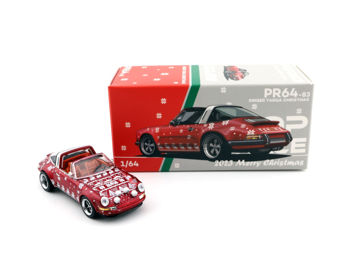 POP RACE PR64-83 Porsche Singer Targa Christmas Edition Red PR640083