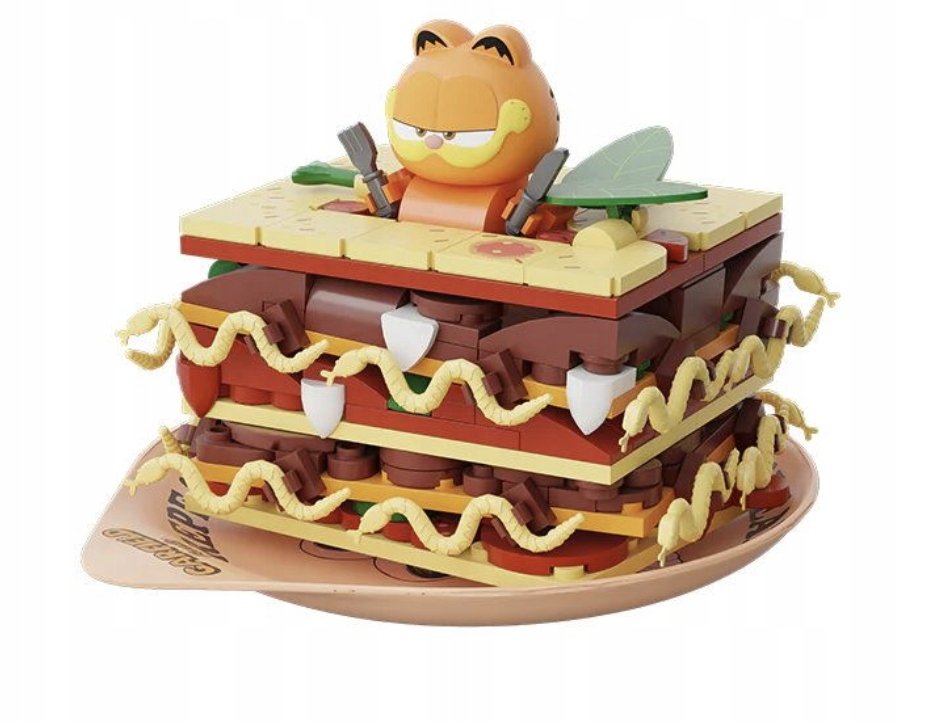 PANTASY Klocki 86807 Garfield Lasagna Foodie Series Zestaw Klocków 3D