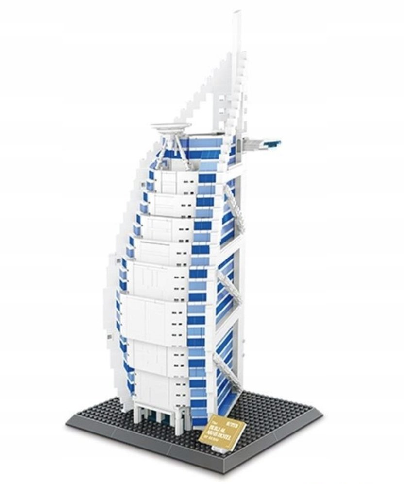KLOCKI KONSTRUKCYJNE WANGE 5220 HOTEL BURJ AL ARAB DUBAJ 1306 KLOCKÓW