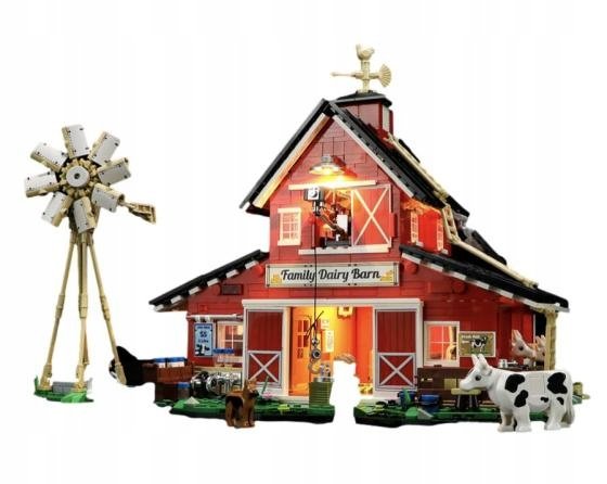 KLOCKI STODOŁA DLA KROWY F9037 LED ŚWIECĄCY ZESTAW DO UŁOŻENIA