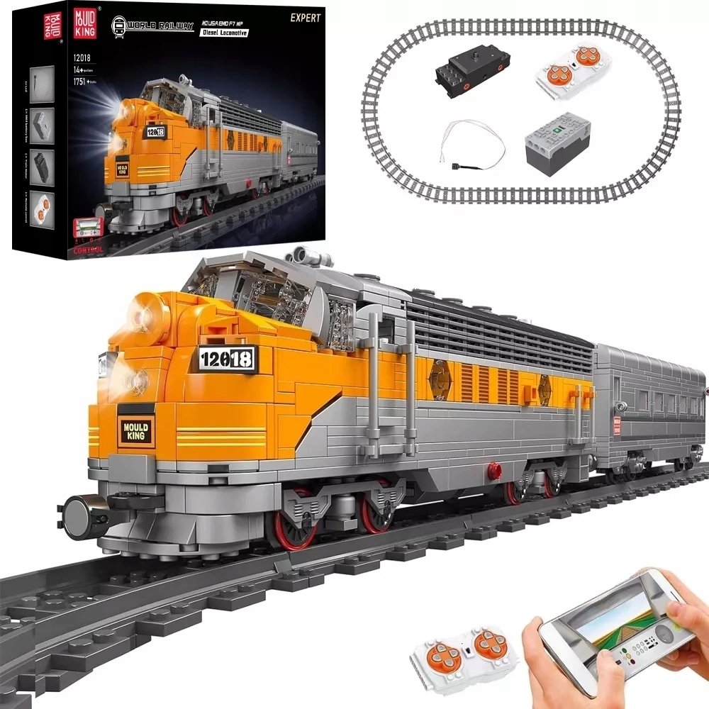 Mould King Klocki Konstrukcyjne Lokomotywa Spalinowa 12018S EMD F7 Technics