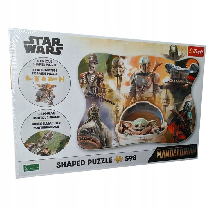 Puzzle shaped konturowo-kształtowe Star Wars 598 elementów