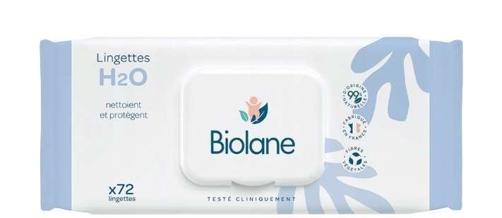 Biolane H2O - Chusteczki Nawilżane Hipoalergiczne na Bazie Wody, 75 szt.