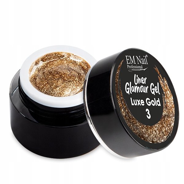 Em-Nail złoty żel do zdobień Liner Luxe Gold nr 3