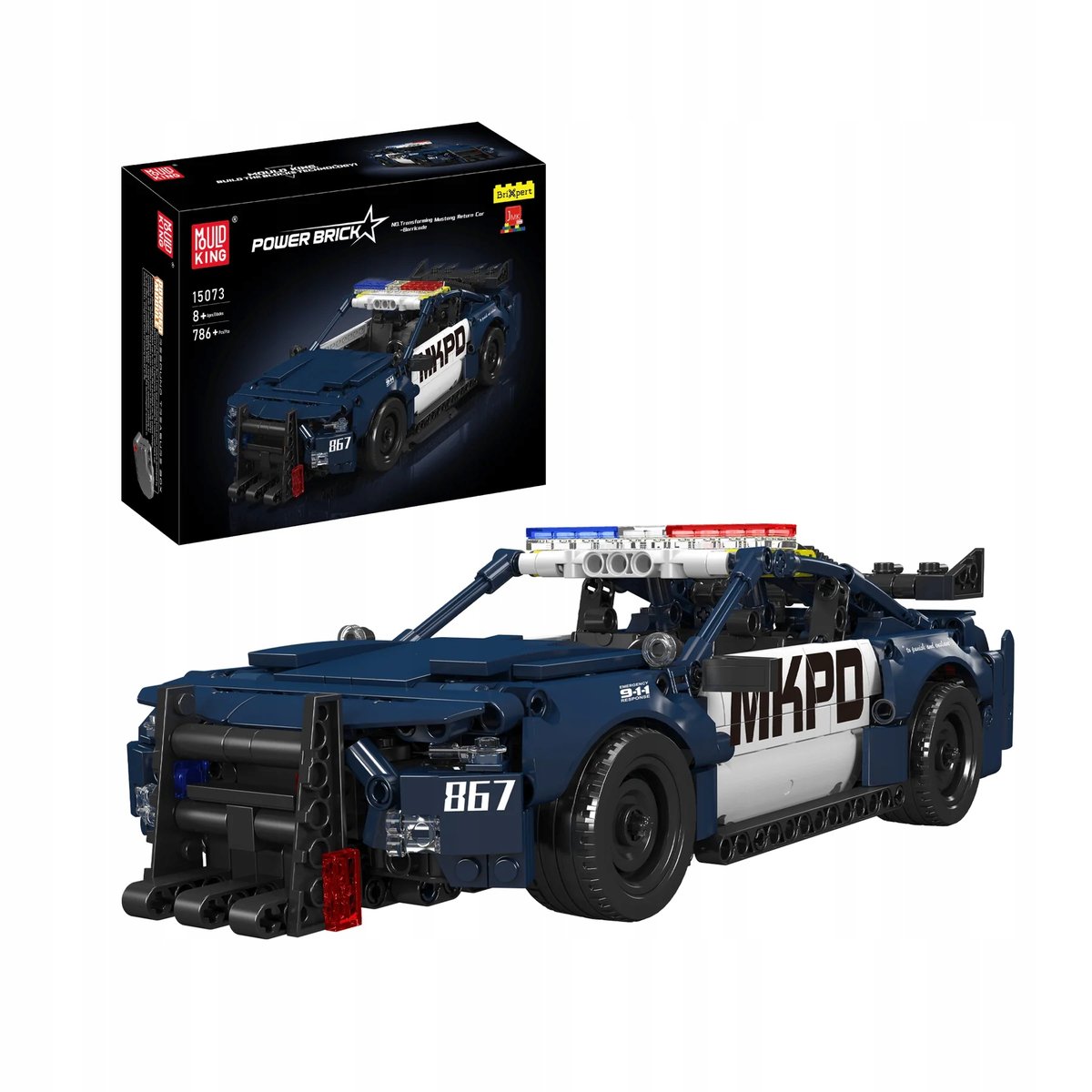 Klocki Mould King 15073 MUSTANG BARRICADE Police Version 786 EL.