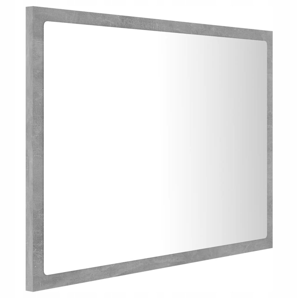 Lustro łazienkowe LED RGB vidaXL 834925.A 60x37x8,5cm USB Szare