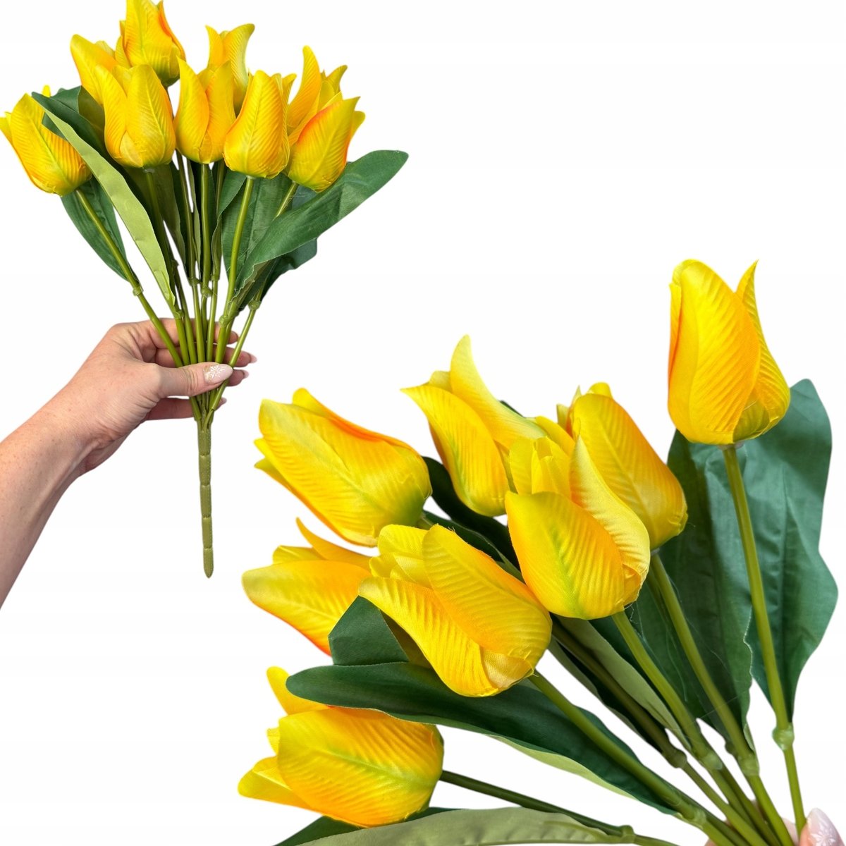 Bukiet Wiosenny Tulipan Tulipany Żółte 9szt.Kwiaty Dekoracja Kompozycja